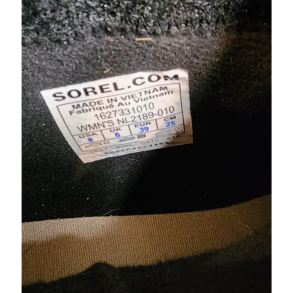 Sorel Meadow Zip Waterproof Suede‎ Winter Snow Boots Sz 7  Black